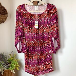 NWT Trina Turk Swim & Spa Collection Chain Link Batwing Swimsuit Coverup Dress